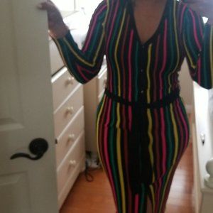 Black Multi-Color Dress